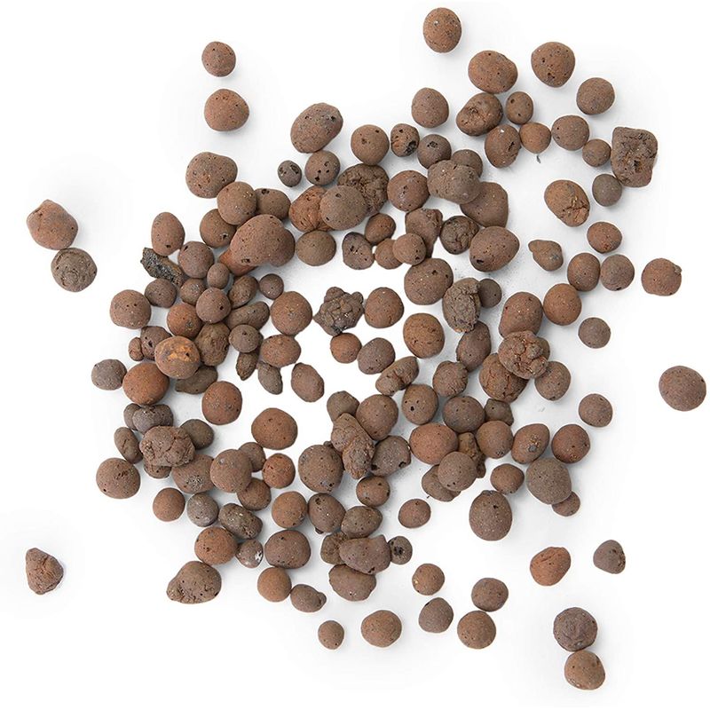 Hydroponic Clay Pebbles for Gardening, Leca Balls (Brown, 3 Sizes