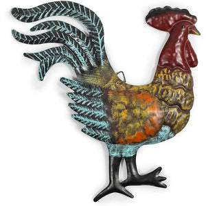 French Country Metal Rooster Trio for Barn Wall Decor (11.5 In, 3 Pack)