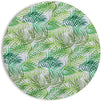 Indoor Outdoor Fern Leaf Placemat Set, Round Green Braided Placemats (15 in, 4 Pack)