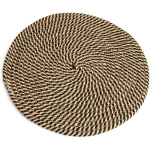 Indoor Outdoor Round Jute Placemats for Dining Table (13 Inches, 4 Pack)