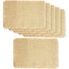 Farmlyn Creek Natural Jute Placemats for Dining Table (17.75 x 12 Inches, 6 Pack)