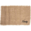 Woven Jute Placemats, Love, Live, Laugh, Home, Gather, Family (18 x 12 in, 6 Pack)