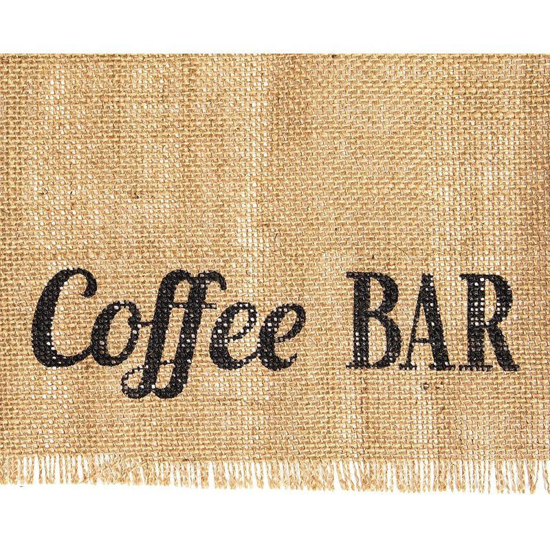 Woven Burlap Placemat, Coffee Bar (17.7 x 13.8 in)