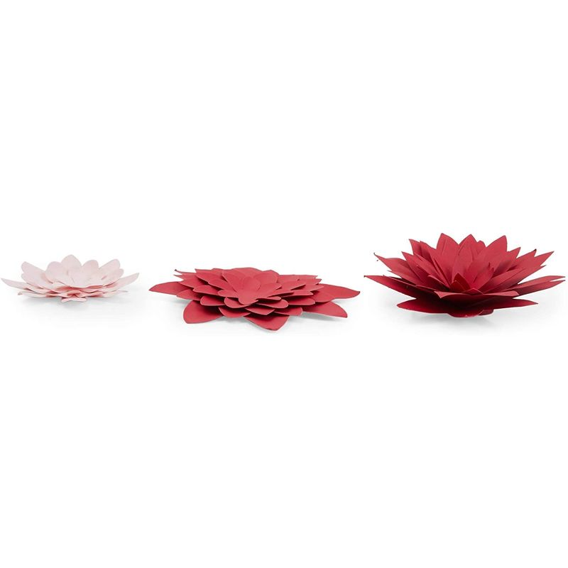 3D Paper Flowers, Red Flower Wall Décor (10 Pieces)