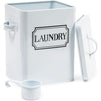 White Laundry Detergent Container with Scooper (7 x 9.25 x 6 In)