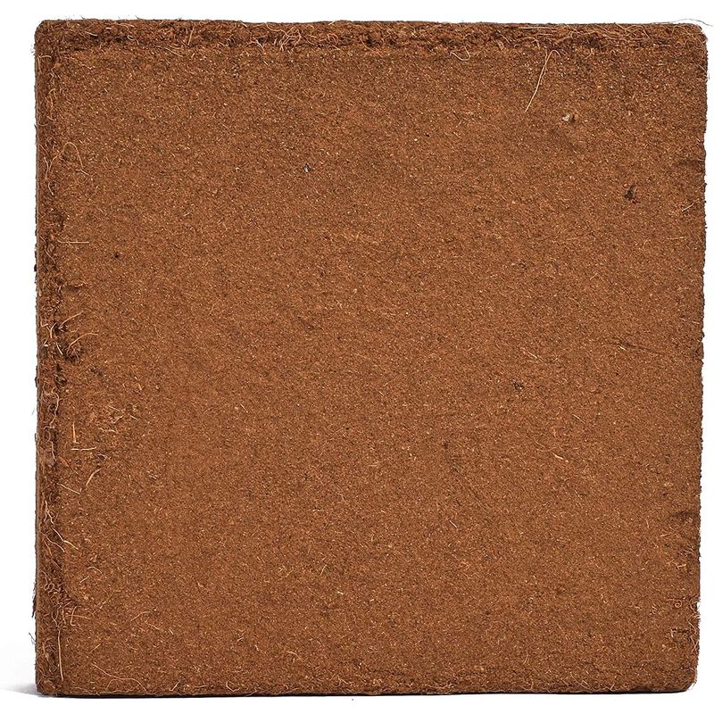 Compressed Square Coco Fiber Substrate, Natural Coir (7 x 7 In, 6 Pack)