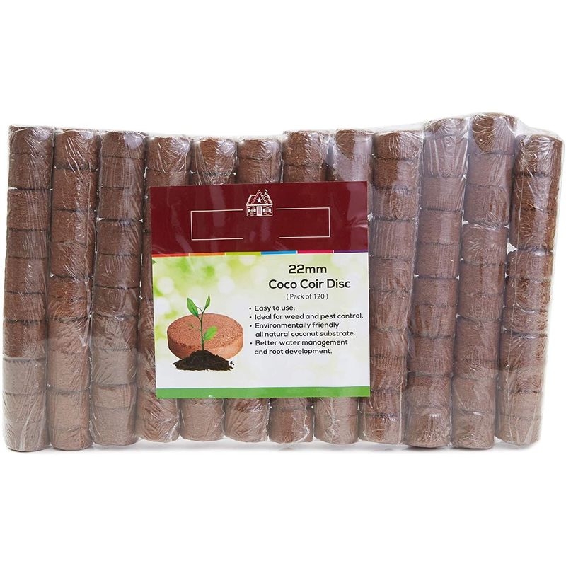Coco Coir Seed Starter, Compressed Soil Brick for Gardening (1.4 Lbs, 6 Pack)