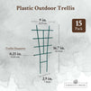 Small Trellis for Climbing Plants, Indoor Outdoor Garden (16.7 x 8.8 In, 15 Pack)