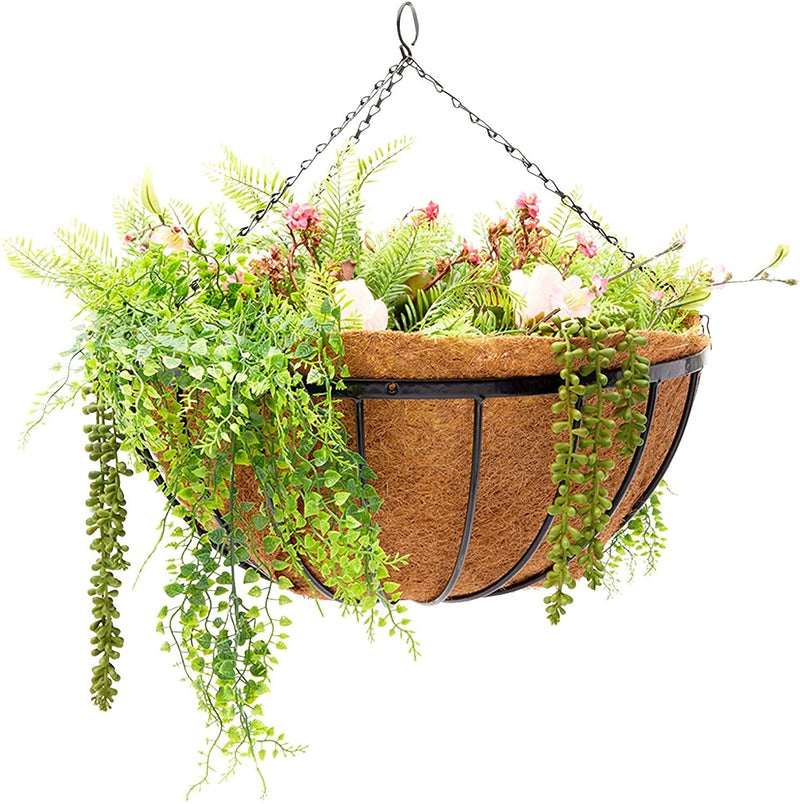 2 Pack Coco Fiber Liners for 17 to 22 Inch Hanging Basket Planter, Gardening Supplies (31 in)