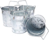 4 Pack Mini Galvanized Buckets with Handles, Farmhouse Home Decor Planter (5.4 In)