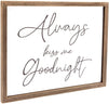 Bedroom Wall Decor for Couples, Always Kiss Me Goodnight (15 x 12 In)