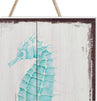 Wood Wall Ornament for Hanging, Seahorse Design (6 x 8 x 0.7 in, 2 Pack)