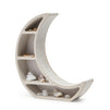 Wooden Crescent Moon Shelf for Crystal Display, Essential Oils, Rustic-Style Home, Room Decor (Small, 10 x 10.2 x 2 In)