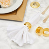 Gold Napkin Rings, Set of 12 for Dining Table (Metal, 1.8 Inches)