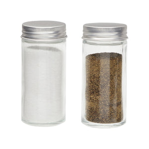 Rustic Farmhouse Salt and Pepper Shakers with Caddy (3 Piece Set)