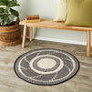 3 Ft Round Cotton Rug for Living Room, Kitchen, Bathroom, Nursery, Office, Bedroom, Boho Style Home Decor